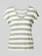 Koszulki i topy damskie - T-Shirt o kroju relaxed fit z mieszanki drobnej wiskozy model ‘LIRA LIFE’ - miniaturka - grafika 1