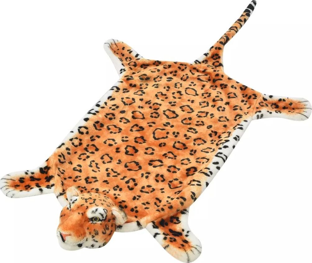 vidaXL Pluszowy dywanik - lampart, 139 cm, brązowy 80170 - 80170