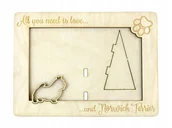 Ramki na zdjęcia - Norwich Terrier ramka na zdjęcie z psem grawer - miniaturka - grafika 1