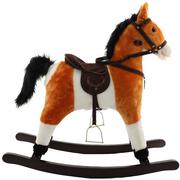 Zabawki na biegunach - Śpiewający Koń Na Biegunach 74cm Duży Bujany Konik Interaktywny Huśtawka - miniaturka - grafika 1