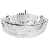 Wanny z hydromasażem - Mazur Bath&Spa Wanna z hydromasażem przeszklona narożna 141x141 cm MO-0053 - miniaturka - grafika 1