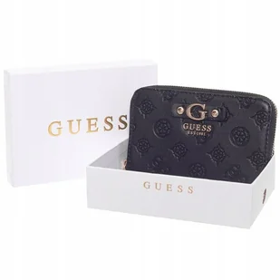 Guess Portfel Damski Gerty Slg Medium Zip Czarny - Portfele - miniaturka - grafika 1
