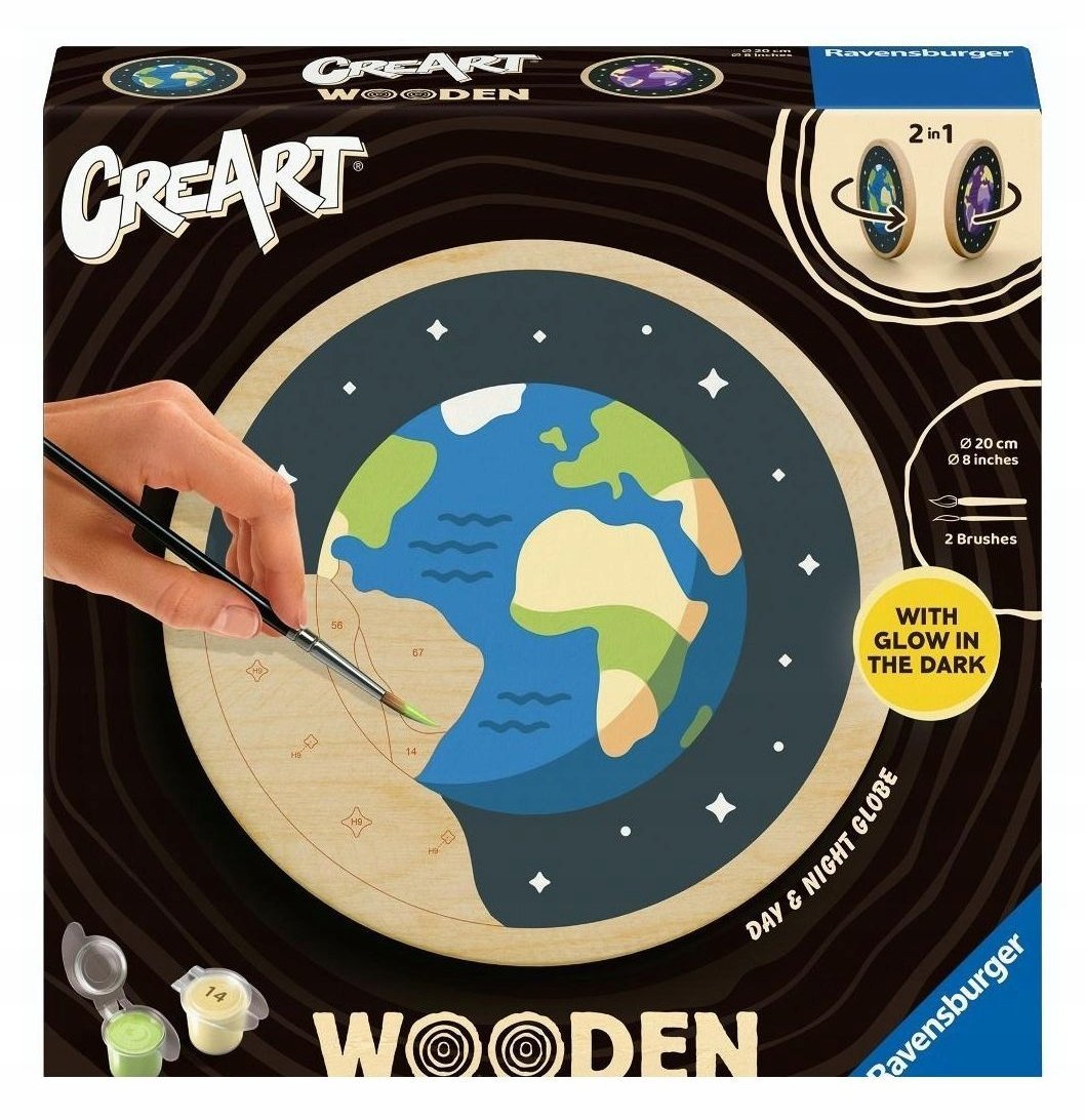 Creart Wooden Day and night globe