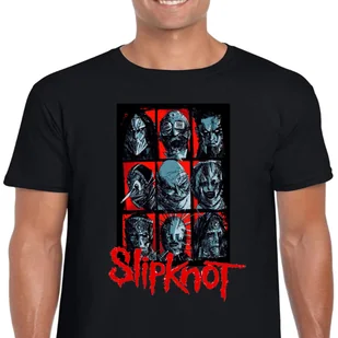 KOSZULKA SLIPKNOT Heavy Metal ROCK HORROR XL CZARNA 3348 - Koszulki męskie - miniaturka - grafika 1