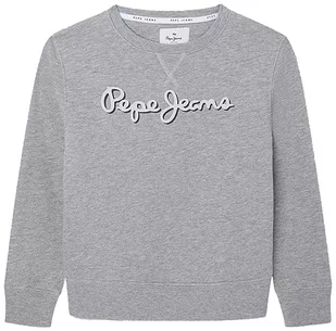 Pepe Jeans Bluza chłopięca Nolan Crew, Szary (szary Marl), 14 Lat - Bluzy dla chłopców - miniaturka - grafika 1