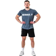 Koszulki sportowe męskie - Koszulka Nebbia GYM ESSENTIALS T-shirt 380 grey L - miniaturka - grafika 1