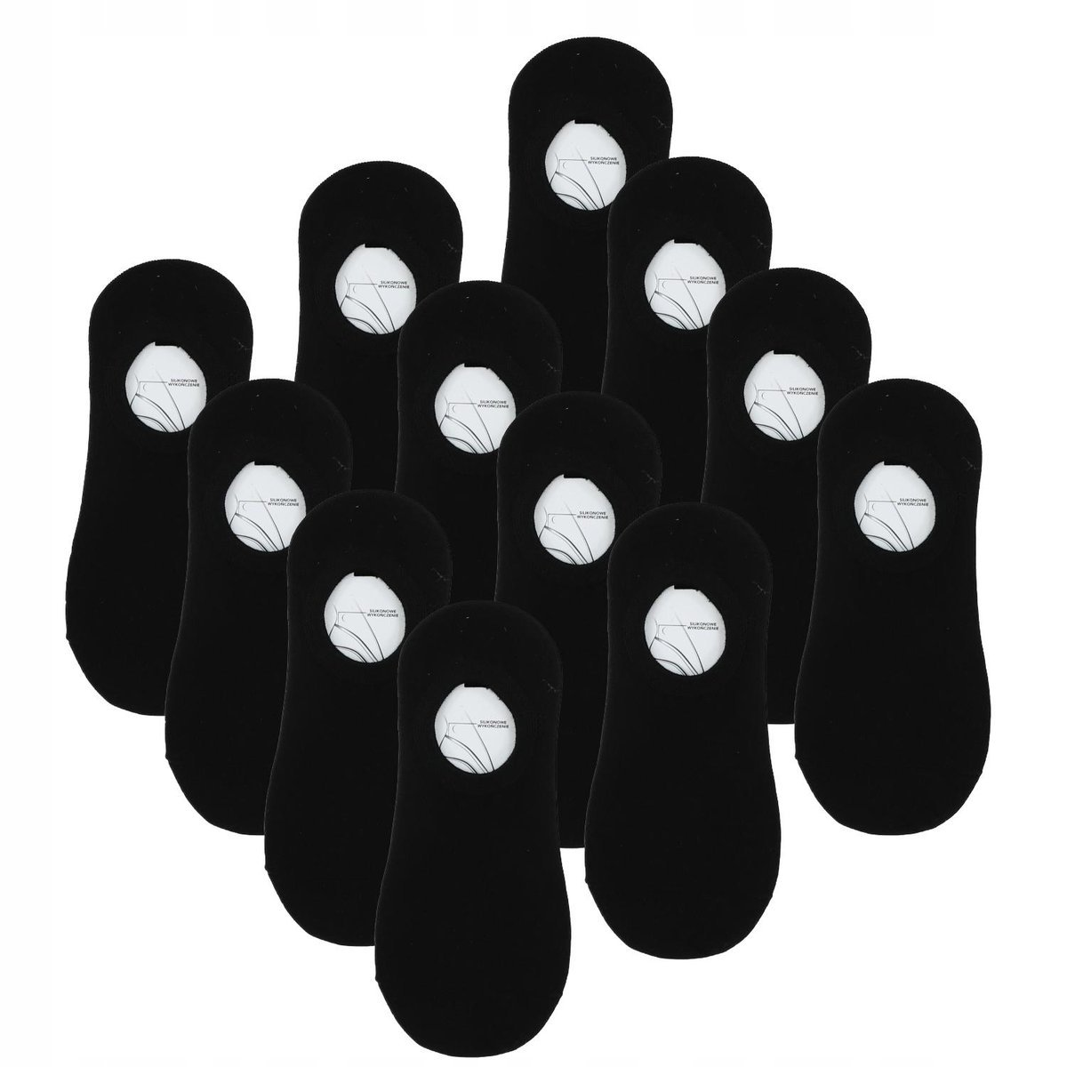 Czarne NISKIE STOPKI DAMSKIE Mikrostopki 12Pak r. 35-38