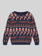 Swetry dla chłopców - Sweter z dzianiny z prążkowanymi wykończeniami - miniaturka - grafika 1