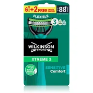 Maszynki do golenia i wkłady - WILKINSON SWORD XTREME3 SENSITIVE JEDNORAZOWA MASZYNKA DO GOLENIA DLA MĘŻCZYZN 8 SZTUK - miniaturka - grafika 1