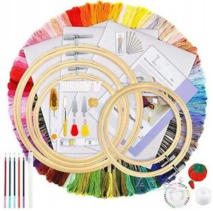ZESTAW DO HAFTOWANIA WYSZYWANIA DIY TAMBORKI MULINY IGŁY NICI DO HAFTU ETUI - Pasmanteria ZESTAW DO HAFTOWANIA WYSZYWANIA DIY TAMBORKI MULINY IGŁY NICI DO HAFTU ETUI - Pasmanteria - miniaturka - grafika 1