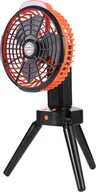 Wentylatory sufitowe - wentylator kempingowy 2 w 1 z oświetleniem LED, wielofunkcyjny wentylator sufitowy do namiotu, akumulatorowy wentylator na statywie, obsługujący 4-stopniowe prędkości wiatru do biura domowego, kempingu, pikniku, wędkowania - miniaturka - grafika 1