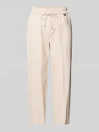 Spodnie damskie - Spodnie sportowe z mieszanki wiskozy z elastycznym pasem - miniaturka - grafika 1