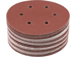 KRĄŻEK ŚCIERNY NA RZEP 6 OTWORÓW, P80 150MM 50SZT. - Materiały ścierne - miniaturka - grafika 1