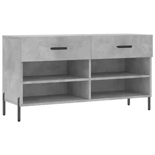 Ławka z miejscem na buty, szarość betonu, 102x35x55 cm Lumarko! - Szafki na buty - miniaturka - grafika 3