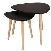 Ławy i stoliki kawowe - STOLIK kawowy CZARNY mały ława stół ZESTAW salon - miniaturka - grafika 1