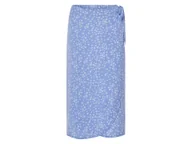 Spódnice - esmara® Spódnica midi damska wiązana (jasnoniebieski z kwiatami, XS (32/34)) - miniaturka - grafika 1