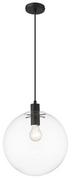 Lampy sufitowe - Light Prestige Puerto wisząca duża czarna LP-004/1P L BK - miniaturka - grafika 1