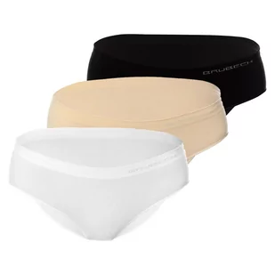 Zestaw majtek damskich hipster bawełniane Brubeck Comfort Cotton HI00043A mix kolorów 3 pary - Bielizna sportowa damska - miniaturka - grafika 1
