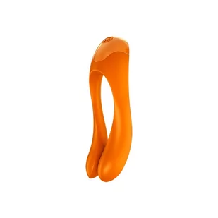 Satisfyer Satisfyer Candy Cane Finger Vibrator Orange - Wibratory i masażery - miniaturka - grafika 1