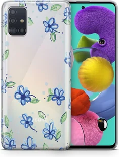 Etui na telefon komórkowy Samsung Galaxy Protective Case Cover Bumper Case Shell Ultra Thin, Model: Samsung Galaxy A51, Wybierz wzór: Flowers Blue - Etui i futerały do telefonów - miniaturka - grafika 1