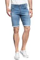 Spodenki męskie - Mustang, Szorty męskie, Chicago Short Denim Blue 1007765 5000 312, rozmiar W38 - miniaturka - grafika 1