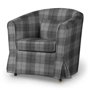 Dekoria Pokrowiec na fotel Ektorp Tullsta krata szaro-grafitowa 79 x 69 x 78 cm Edinburgh 665-115-75 - Pokrowce na meble - miniaturka - grafika 1