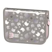 Piórniki - St. Majewski Piórnik dwuklapkowy bez wyposażenia Silver Cats - miniaturka - grafika 1