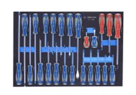 Śrubokręty - ZESTAW WKRĘTAKÓW 24 cz. KRZYŻAKI PH1 - PH3, PŁASKIE 3 - 10mm, TORX T6 - T30, WKŁAD Z PIANKI EVA DO WÓZKA King Tony - miniaturka - grafika 1