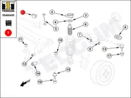 Układ zawieszenia - akcesoria - Poduszka stabilizatora TEDGUM 00466400 54613AX602 00466400 - miniaturka - grafika 1