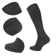 Skarpetki męskie - Skarpety kompresyjne podkolanówki uciskowe efekt kompresji 43/46 szare - miniaturka - grafika 1