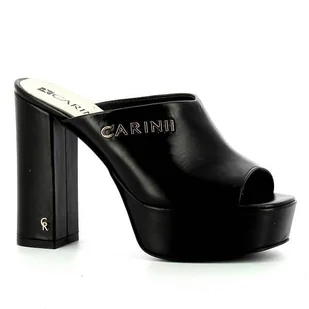 Czarne klapki na słupku CARINII - Carinii - Klapki i japonki damskie - miniaturka - grafika 1