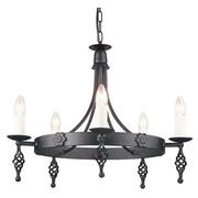 Lampy sufitowe - Elstead Lighting Belfry 5Lt Chandelier Black BY5 BLACK Elstead lampa wisząca stylowa świecznikowa BY5 BLACK) - miniaturka - grafika 1