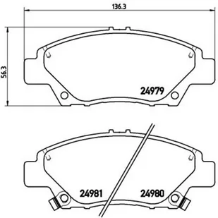 Klocki hamulcowe - komplet BREMBO P 28 050X - Klocki hamulcowe - miniaturka - grafika 1