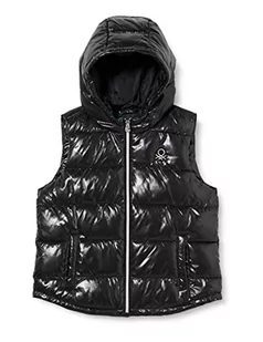 United Colors of Benetton Kamizelka dziewczęca 2eo0cj04, kurtka czarna, 100, L - Kurtki i płaszcze dla dziewczynek - miniaturka - grafika 1