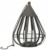 Świeczniki - LAMPION LATARNIA NA TARAS duży latarenka świecznik wiszący do salonu ogrodu - miniaturka - grafika 1