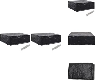 vidaXL Pokrowce na meble ogrodowe 2 szt. 8 oczek 250x210x90 cm - Pokrowce ochronne na meble ogrodowe - Pokrowce na meble ogrodowe - miniaturka - grafika 1