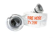 Inne akcesoria do nawadniania - Wąż strażacki do wody 3 cale 75mm 20m Gumowany SILVER - miniaturka - grafika 1