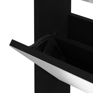 Lumarko Szafka na buty z lustrem i 3 szuflady, czarna, 63x17x102,5 cm - Szafki na buty - miniaturka - grafika 7
