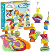 Masy plastyczne - ZESTAW KREATYWNY MAGICZNY PIasek ŚWIECĄCY DIY Piaskowe Ozdoby dla Dzieci SAND ART - miniaturka - grafika 1
