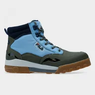 Buty trekkingowe męskie - Męskie buty outdoor FILA GRUNGE II mid O - oliwkowe/khaki - miniaturka - grafika 1