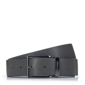 Paski - Męski pasek skórzany w drobny wzór - miniaturka - grafika 1