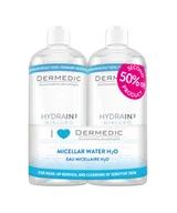 Płyny micelarne - Dermedic Hydrain 3 Płyn micelarny do demakijażu, 2 x 500 ml - miniaturka - grafika 1