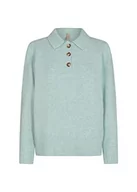 Swetry damskie - SOYACONCEPT Sweter damski, Green Haze Melange, XXL - miniaturka - grafika 1