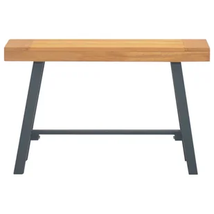 Lumarko Ławka, 80 cm, lite drewno tekowe - Ławki do przedpokoju - miniaturka - grafika 3