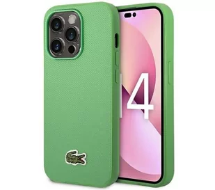 Lacoste Iconic Petit Pique MagSafe do iPhone 14 Pro Zielony - Etui i futerały do telefonów - miniaturka - grafika 1