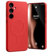 Etui i futerały do telefonów - Etui MERCURY Semi-Silicone MagSafe do Samsung Galaxy S24 FE Czerwony - miniaturka - grafika 1