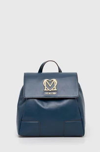 Love Moschino plecak damski kolor granatowy mały z aplikacją - Plecaki - miniaturka - grafika 1