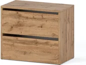 Szafki na buty - STIV Möbel Szafka na buty, stojak na buty z 2 klapami na zawiasach na ok. 8 par butów 60 x 50 x 36 cm Szafka na buty, dąb WOTAN - miniaturka - grafika 1