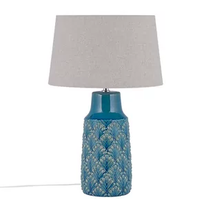 Beliani Lampa stołowa Lampa stołowa ceramiczna niebieska THAYA 235929 - Lampy stojące - miniaturka - grafika 1