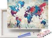 Malowanie po numerach - Malowanie po Numerach Stara Mapa Świata Antyczna / beliart - miniaturka - grafika 1